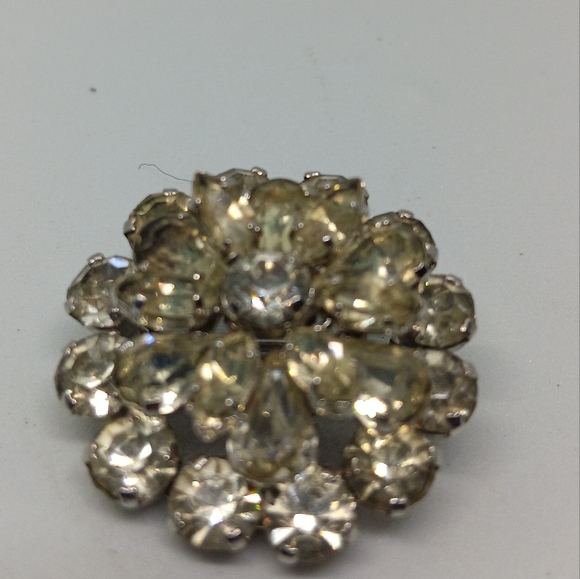 Vintage Austrian Crystal Rhinestone Brooch - Picture 2 of 5
